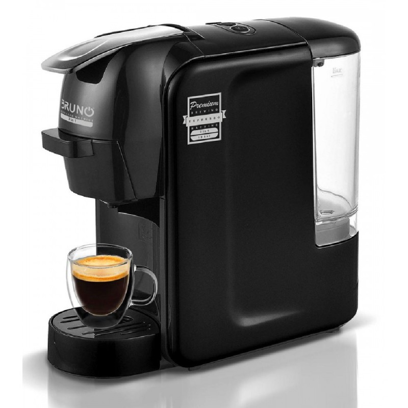 Bruno (BRN-0124) Μαύρη Καφετιέρα Espresso 3 σε 1 1450W