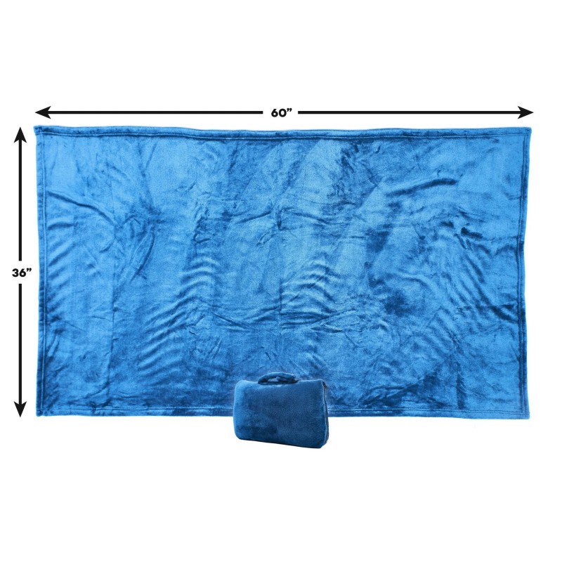 Cabeau Κουβέρτα Ταξιδίου FOLD N GO BLANKET Royal Blue BLFG2085