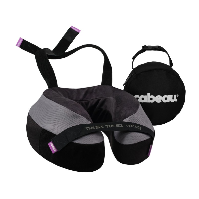 Cabeau Μαξιλαράκι Ταξιδίου AIR TNE S3 Black/Gray - BERLIN TNEP3426