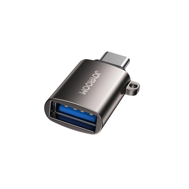 Joyroom Αντάπτορας USB-A Θηλυκό σε Type C Αρσενικό Γκρι Μαύρος (S-H151 Black)