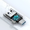 Joyroom Αντάπτορας USB-A Θηλυκό σε Type C Αρσενικό Γκρι Μαύρος (S-H151 Black)