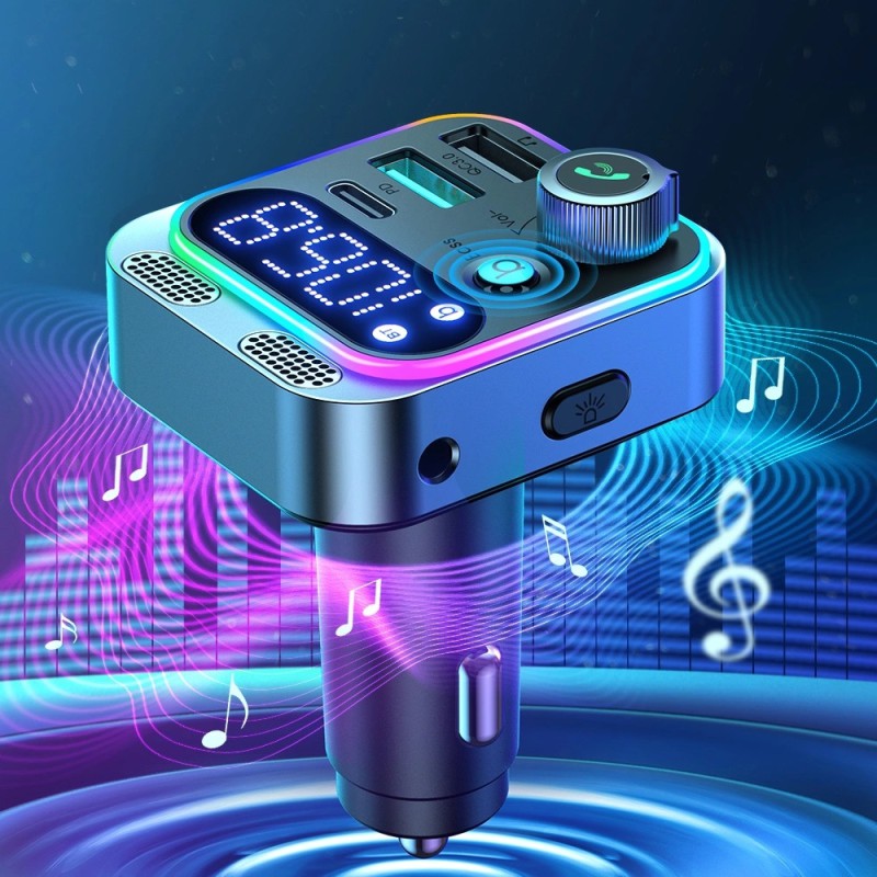 Joyroom FM Transmitter Bluetooth / Φορτιστής Αυτοκινήτου 48W PPS/PD/QC3.0 Type-C / USB JR-CL16