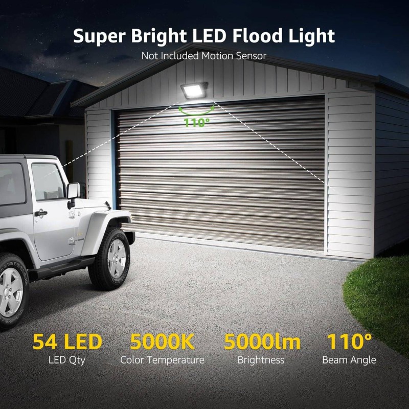Lepro Στεγανός Προβολέας 50W Λευκό 5000K 220-240V με Ελεύθερο Άκρο PR340003-DW-EU