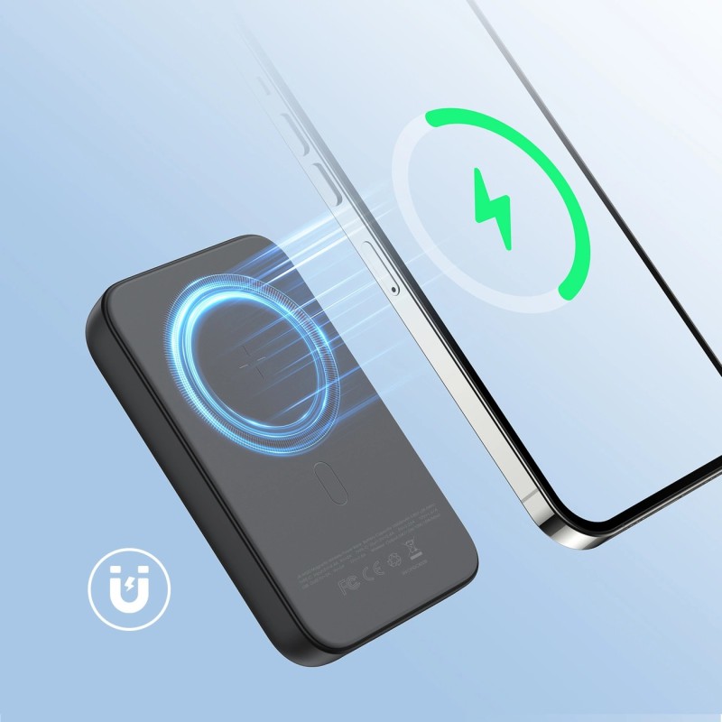 Joyroom MagSafe Power Bank 10000mAh 20W με Θύρα USB-A και Θύρα USB-C Power Delivery Μαύρο JR-W020