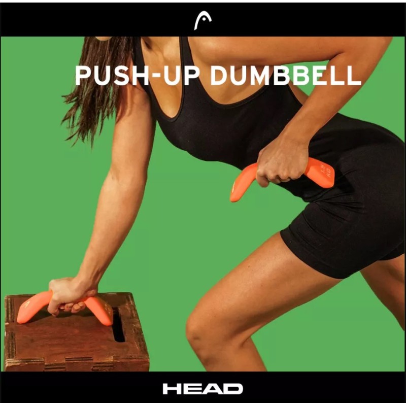 HEAD Βαράκια/Χειρολαβές για Push ups Σετ 2 x 1,5kg Πορτοκαλί HA188-3