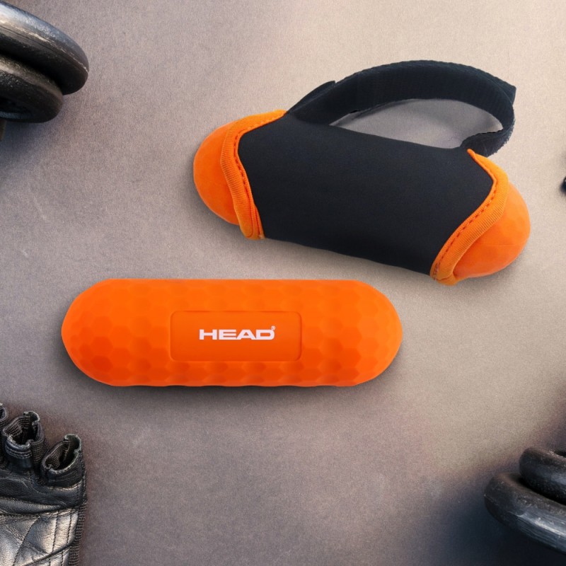 HEAD Βαράκια Dumbbell Σιλικόνης Σετ 2 x 1kg Πορτοκαλί HA725-2K