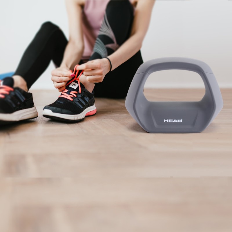 HEAD Βαράκι Kettlebell Σιλικόνης 2,5 kg Γκρι HA725A01