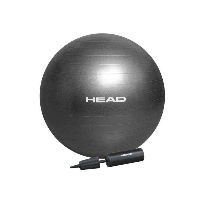 HEAD Μπάλα Pilates 65cm 1,125kg PVC και Τρόμπα Χειρός Γκρι HA753