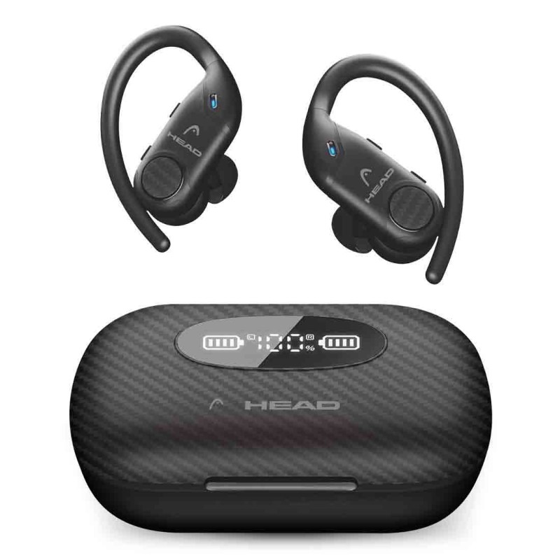 HEAD Ακουστικά Sport True Wireless Flex Hooks IPX7 Μαύρα HDTW03
