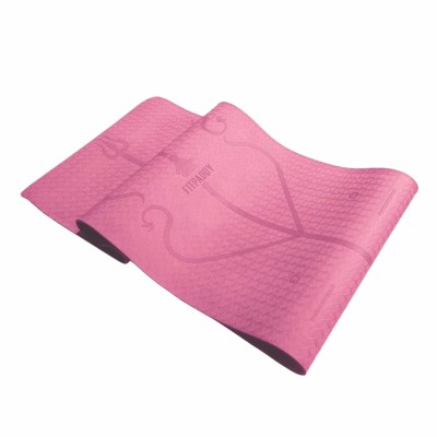 FITPADDY Στρώμα Γυμναστικής Yoga/Pilates 183x61x0.6cm TPE Ροζ MAT01PK