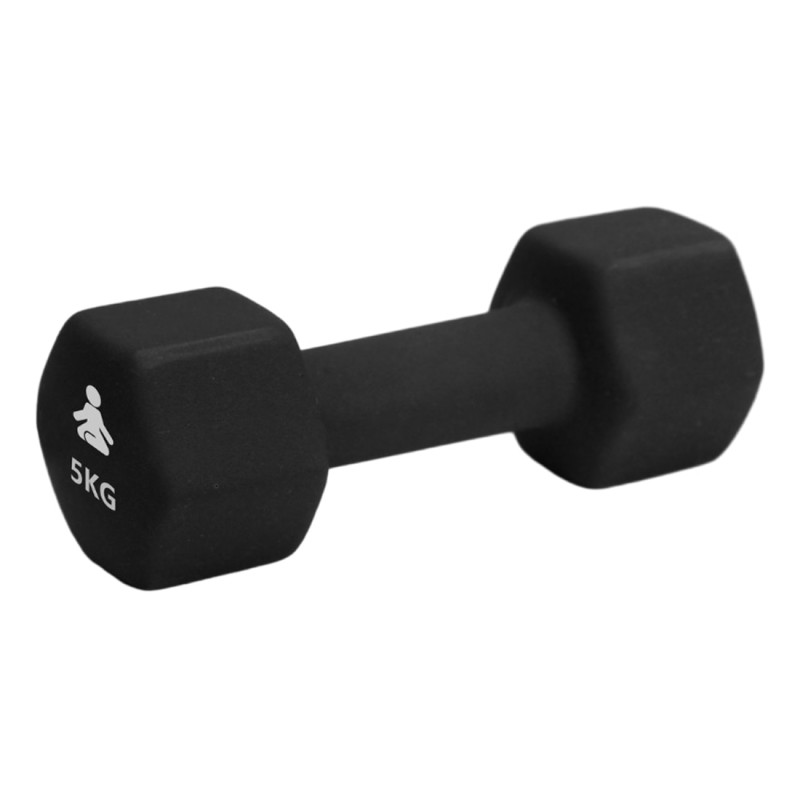 FITPADDY Βαράκι Εξάγωνο από Νεοπρένιο 5kg Μαύρο DB1X5BK