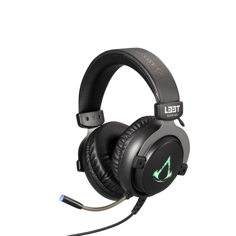 L33T Assassin's Creed Valhalla Gaming Headset Ενσύρματα 2,1μ RGB 3,5mm Μαύρα 1830141