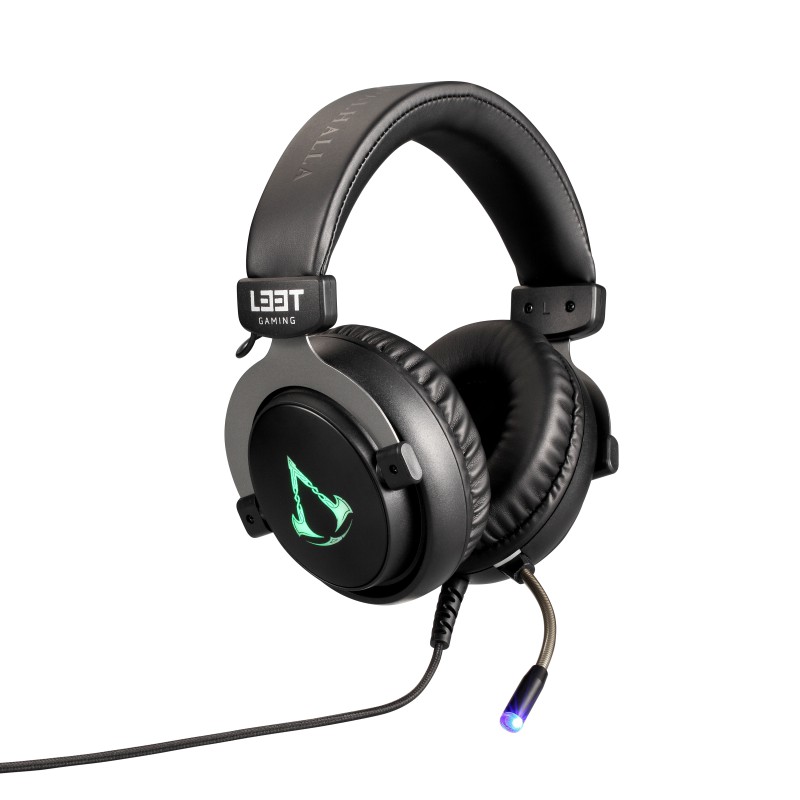 L33T Assassin's Creed Valhalla Gaming Headset Ενσύρματα 2,1μ RGB 3,5mm Μαύρα 1830141
