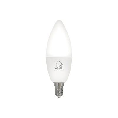 Deltaco Smart Home E14 Λάμπα 4.5W Dimmable 2700-6500K Λευκό SH-LE14CCTC