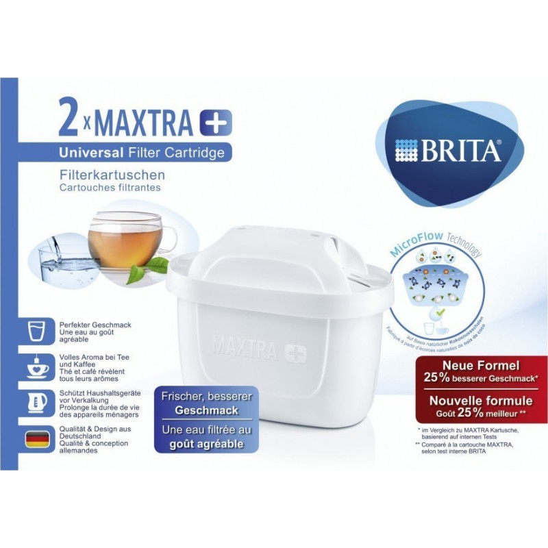Brita Ανταλλακτικό Φίλτρο Νερού για Κανάτα από Ενεργό Άνθρακα Maxtra+ 2τμχ PURE PERFORMANCE 2