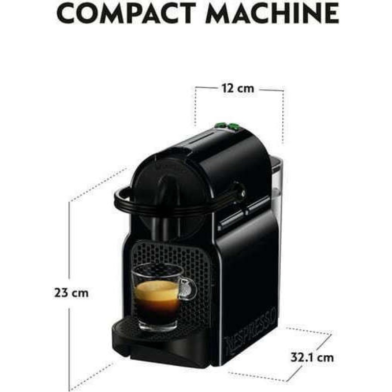 Delonghi Inissia Καφετιέρα για Κάψουλες Nespresso Πίεσης 19bar Black EN80B