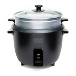 Black & Decker Rice Cooker 700W BXRC1800E με Χωρητικότητα 1.8lt Μαύρος ES9680120B