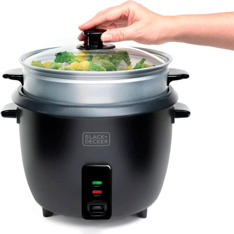 Black & Decker Rice Cooker 700W BXRC1800E με Χωρητικότητα 1.8lt Μαύρος ES9680120B