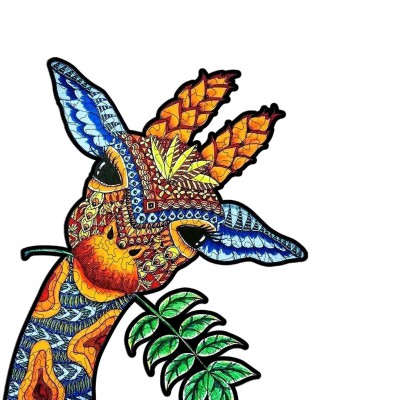 Quordlepuzzles Ξύλινο Puzzle Καμηλοπάρδαλη Πολύχρωμη MEDIUM 35x35cm 120-160 Κομμάτια T929-M(C)