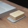 Moonstone Σαπουνοθήκη από Διατομίτη DIATOMITE 12.6x8x0.9 cm Ανοιχτό Γκρι MOO-SOAP-GY