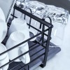 Moonstone Στεγνωτήρας Νεροχύτη από Διατομίτη ILUKA 8x30x39.5cm Σκούρο Γκρι/Μαύρο MOO-EGOUT-ILUKA-BK