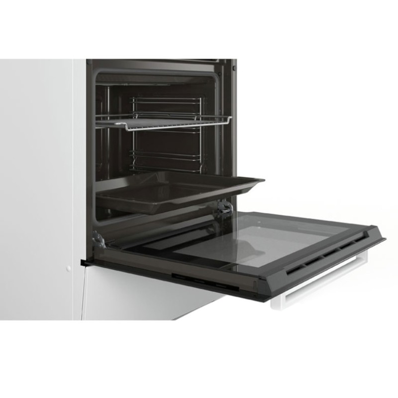 Bosch Κουζίνα 66lt με Κεραμικές Εστίες Π60εκ. Λευκή HKA090220