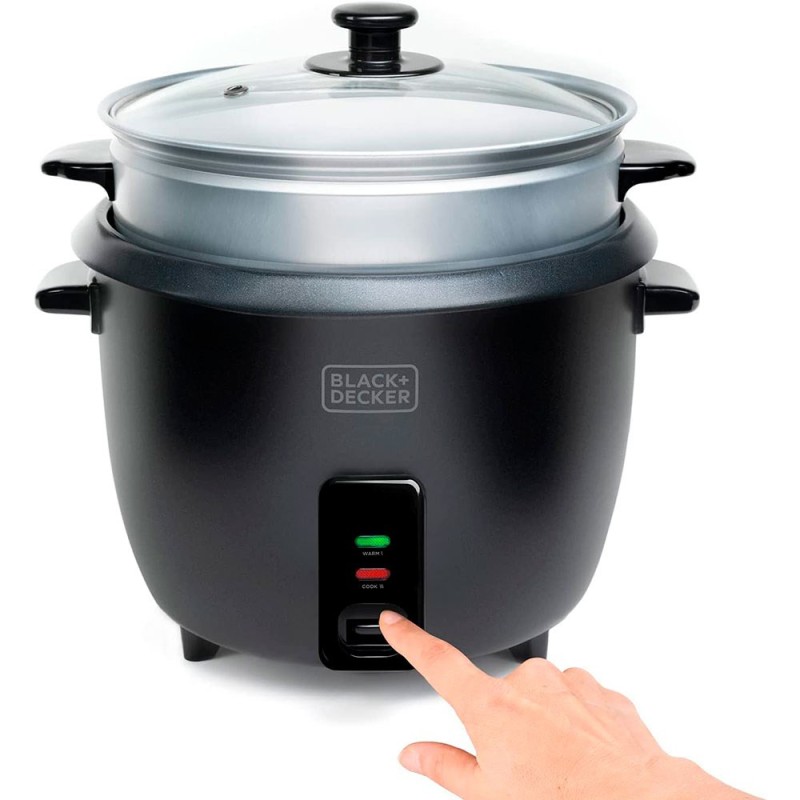 Black & Decker Rice Cooker 700W BXRC1800E με Χωρητικότητα 1.8lt Μαύρος ES9680120B