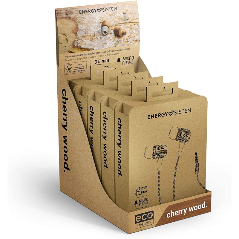ENERGY SISTEM Ενσύρματα Ακουστικά Eco Cherry Wood 45042