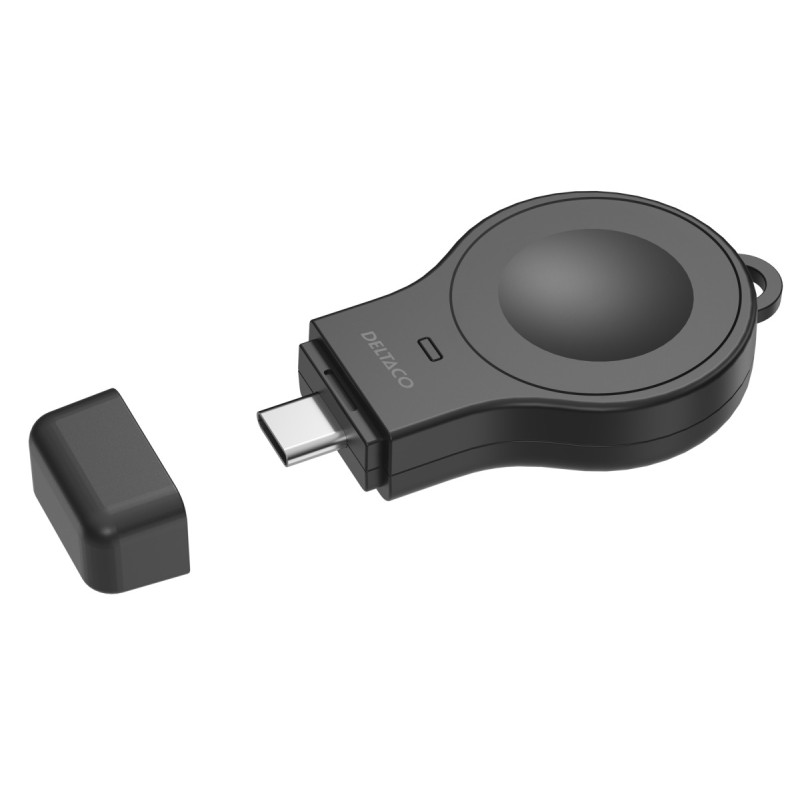 Deltaco Apple Watch Mini Charger, Travel charger, Type C Μαύρο AWC-102