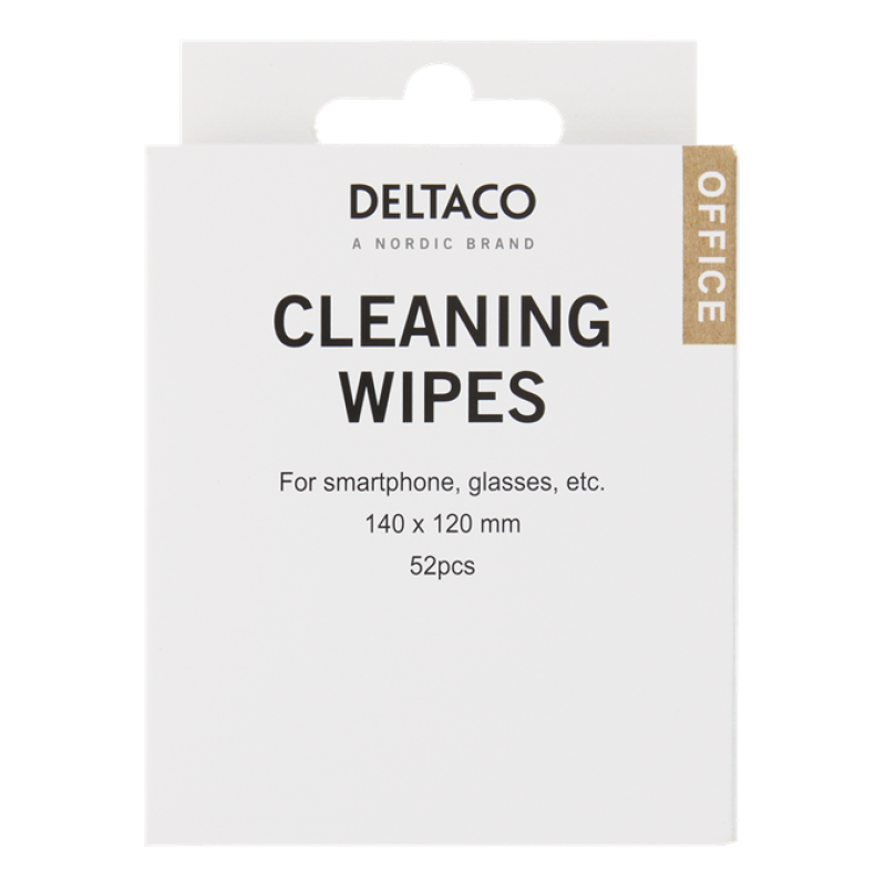 Deltaco μαντηλάκια καθαρισμού για smartphones 52pcs CK1028