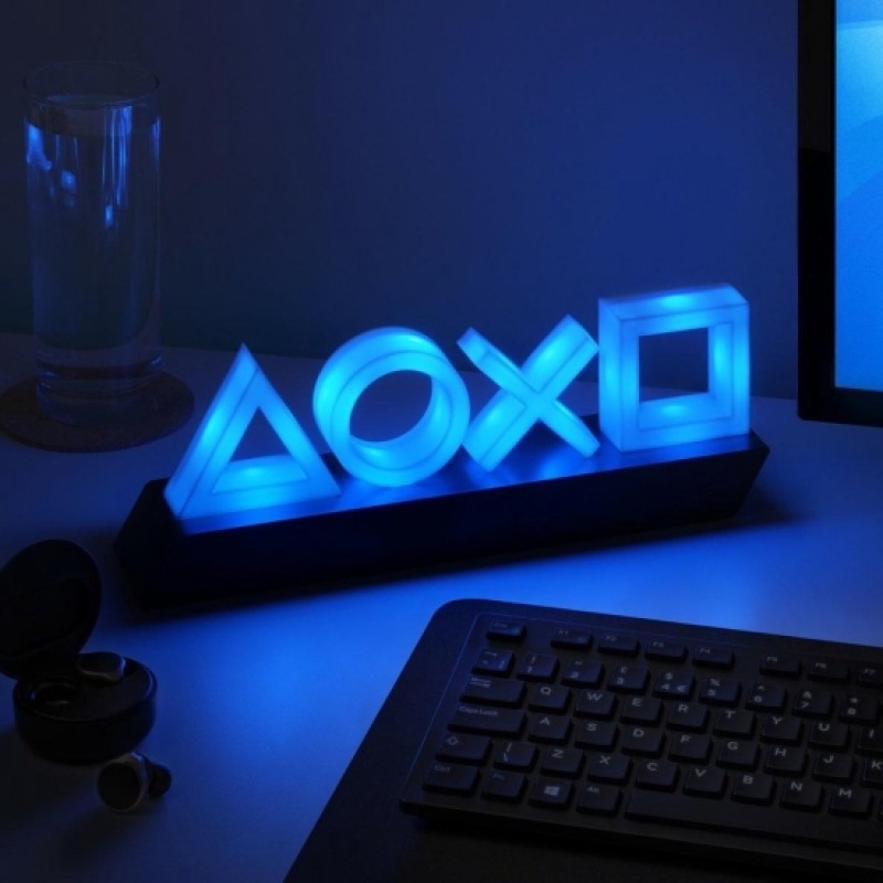 Paladone Διακοσμητικό Φωτιστικό LED Playstation PS5 Icons Λευκό PP7918PS