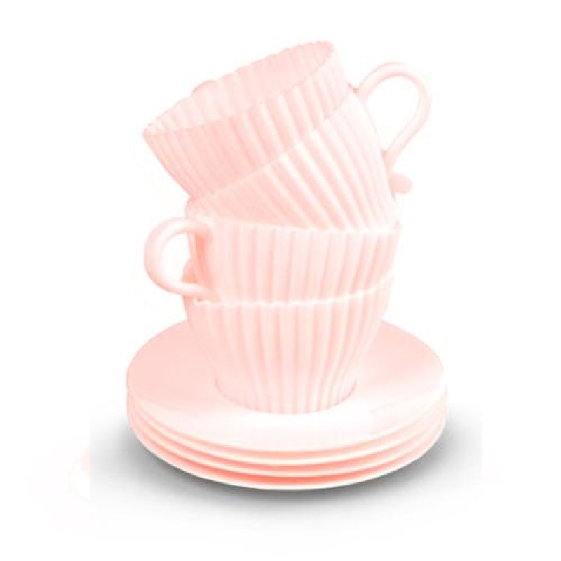 Gadget Master Θήκη cupcakes σε σχήμα φλιτζανιού ροζ