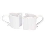 Gadget Master Σετ Κούπες καφέ από πορσελάνη για ζευγάρι hot love mugs Αγίου Βαλεντίνου