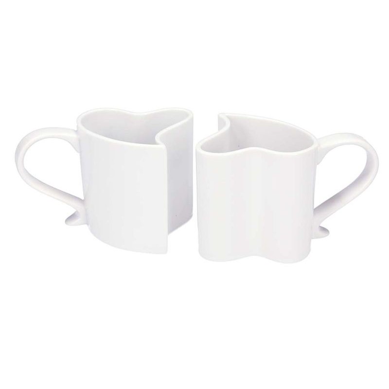 Gadget Master Σετ Κούπες καφέ από πορσελάνη για ζευγάρι hot love mugs Αγίου Βαλεντίνου