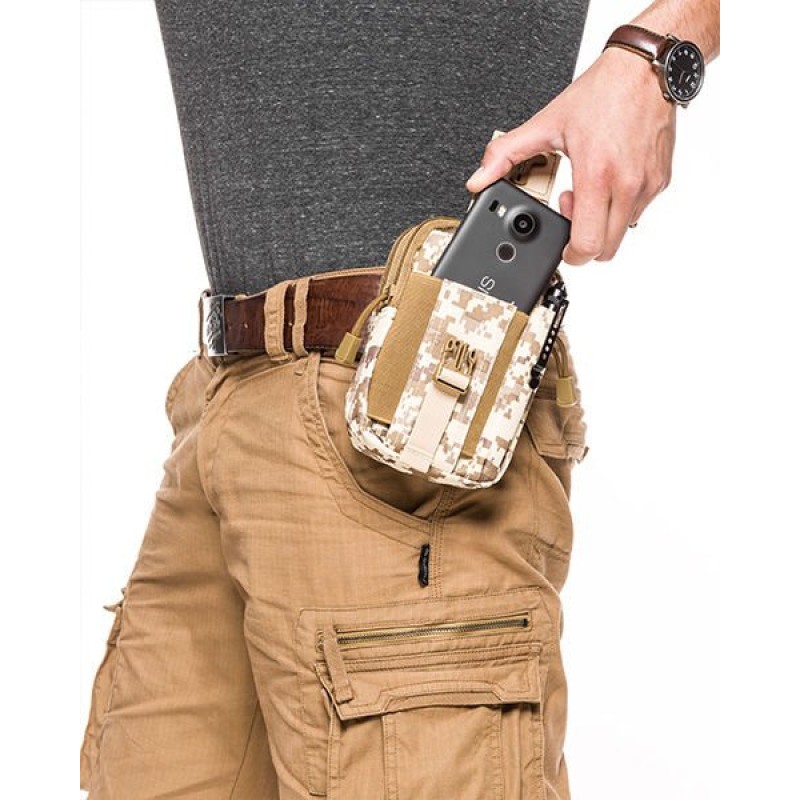 Gadget Master Τσαντάκι μέσης παραλλαγής καφέ