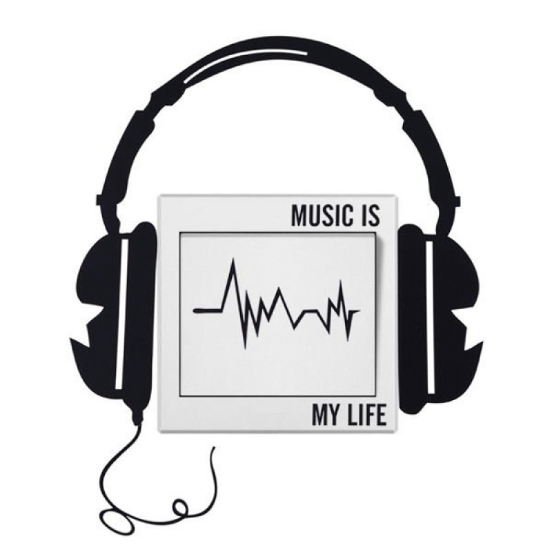 Gadget Master Αυτοκόλλητο MUSIC IS MY LIFE