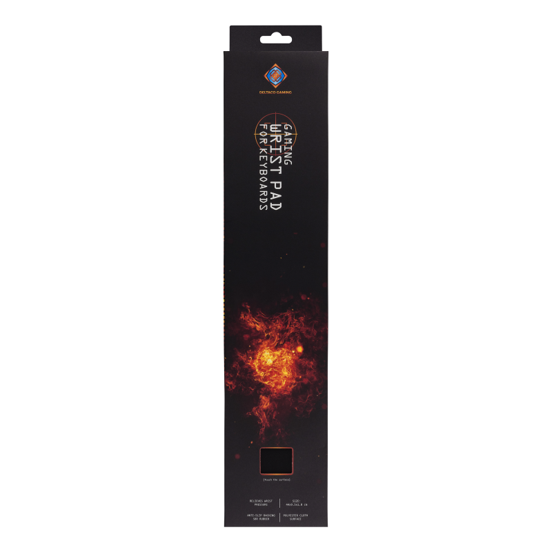 Deltaco Gaming Στήριγμα Καρπού Large 440x95x18mm Μαύρο GAM-003