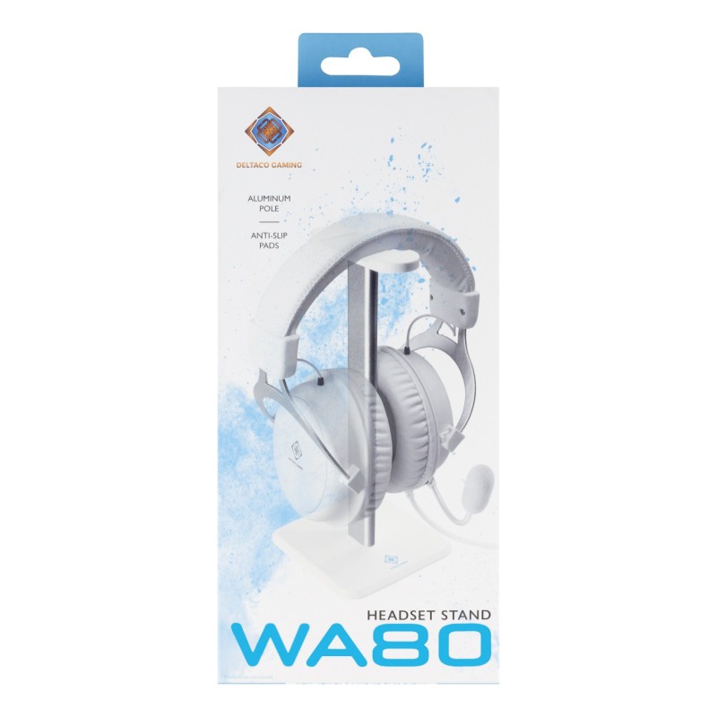 DELTACO Gaming Βάση Ακουστικών WA80 Λευκή GAM-071-W