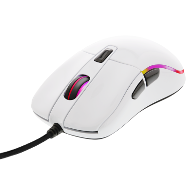 Deltaco Gaming Ενσύρματο Optical Ποντίκι 5000 DPI RGB USB Λευκό GAM-085-W
