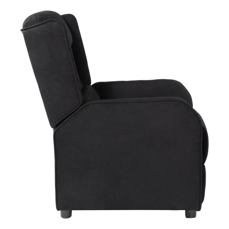 Deltaco Gaming Πολυθρόνα Υφασμάτινη Alcantara/Suede DC430 με Ανάκλιση Μαύρη GAM-087A-B