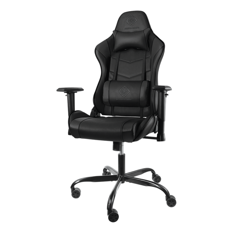 Deltaco Gaming καρέκλα, PU-leather, adjustable height, iron frame, black GAM-096