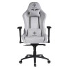 Deltaco Gaming Καρέκλα Υφασμάτινη Alcantara/Suede DC440D Ανοιχτό Γκρι GAM-121-LG