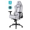 Deltaco Gaming Καρέκλα Υφασμάτινη Alcantara/Suede DC440D Ανοιχτό Γκρι GAM-121-LG