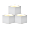 Inoleds Φωτιστικό Τοίχου LED 3D CUBE 10x10x10cm 100-240V 6W Λευκό Φως 480lm 3000k Λευκό INOCUBEWALLWH3D