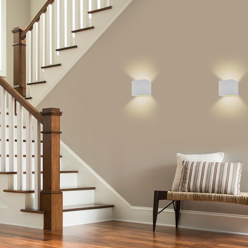 Inoleds Φωτιστικό Τοίχου LED Cube 6W Λευκό Φως 480lm 3000K Λευκό INOCUBEWALLWH