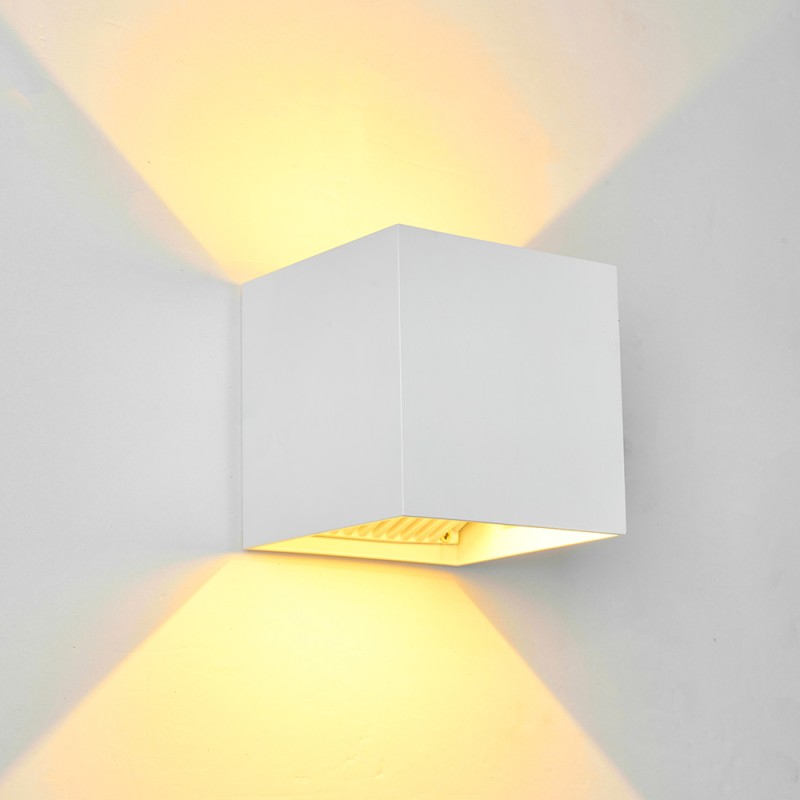 Inoleds Φωτιστικό Τοίχου LED Cube 6W Λευκό Φως 480lm 3000K Λευκό INOCUBEWALLWH