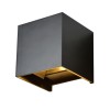 Inoleds Φωτιστικό Τοίχου LED Cube 10x10x10εκ. 100-240V 6W Λευκό Φως 480lm 3000K Μαύρο INOCUBEWALLBK