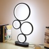 Inoleds Φωτιστικό Επιτραπέζιο LED Rings 48x25x13,5cm 100-240V 20W Λευκό Φως 1200lm 3000k-6000k Μαύρο INORINGSBK