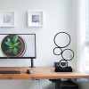 Inoleds Φωτιστικό Επιτραπέζιο LED Rings 48x25x13,5cm 100-240V 20W Λευκό Φως 1200lm 3000k-6000k Μαύρο INORINGSBK