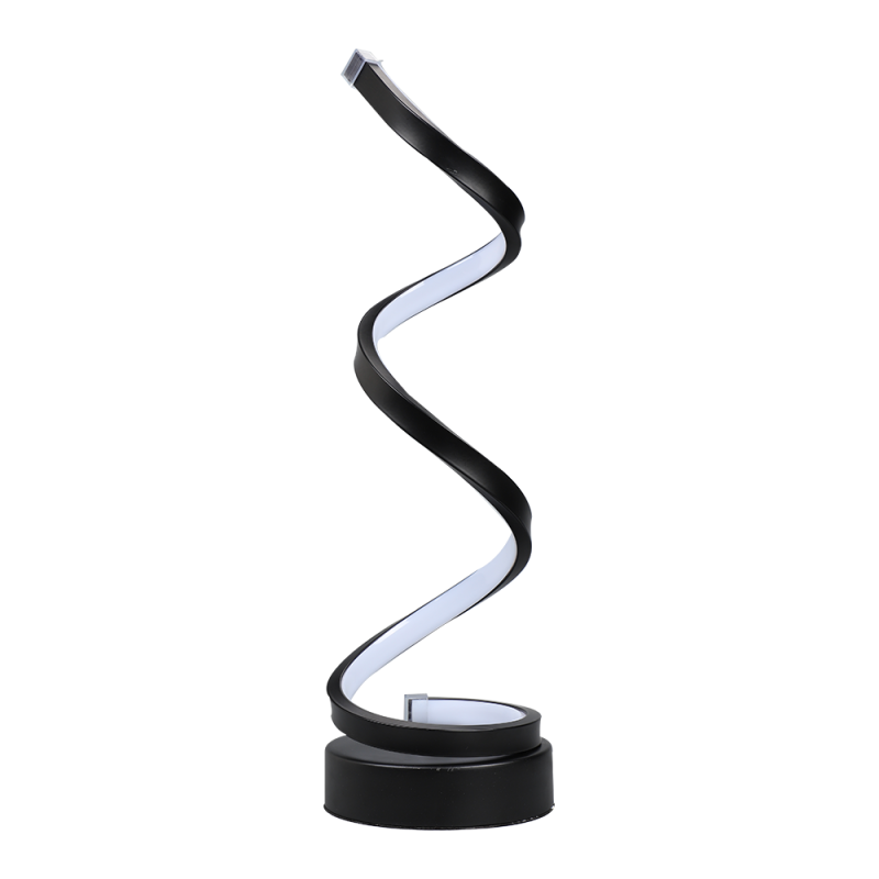 Inoleds Φωτιστικό Επιτραπέζιο LED Spiral 40x12,5x12,5cm 100-240V 15W Λευκό Φως 1050lm 3000k-6000k Μαύρο INOSPIRALBK